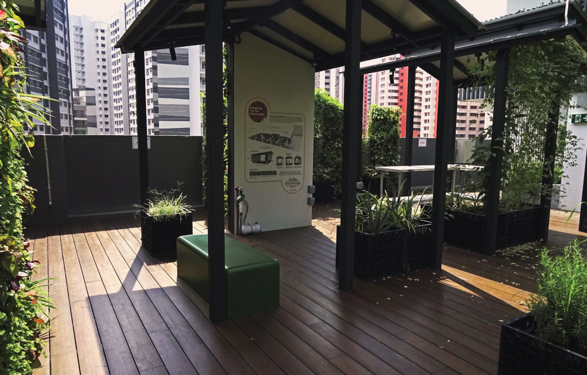Onewood Decking at Educational Institute Rooftop Ecogarden