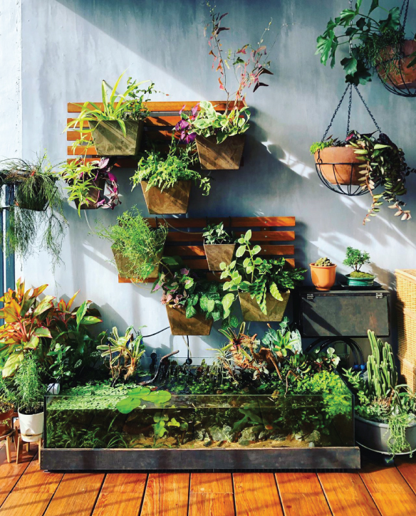 Onewood Decking at HDB Balcony with landscaping