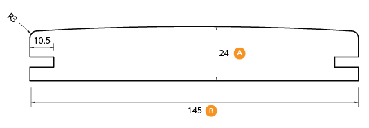 ONEWOOD Composite Timber Decking Profile Convex