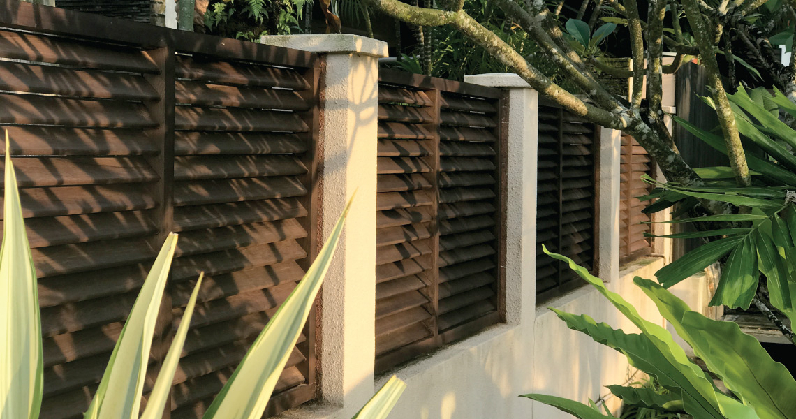 Onewood Timber Outdoor Fence at Bungalow