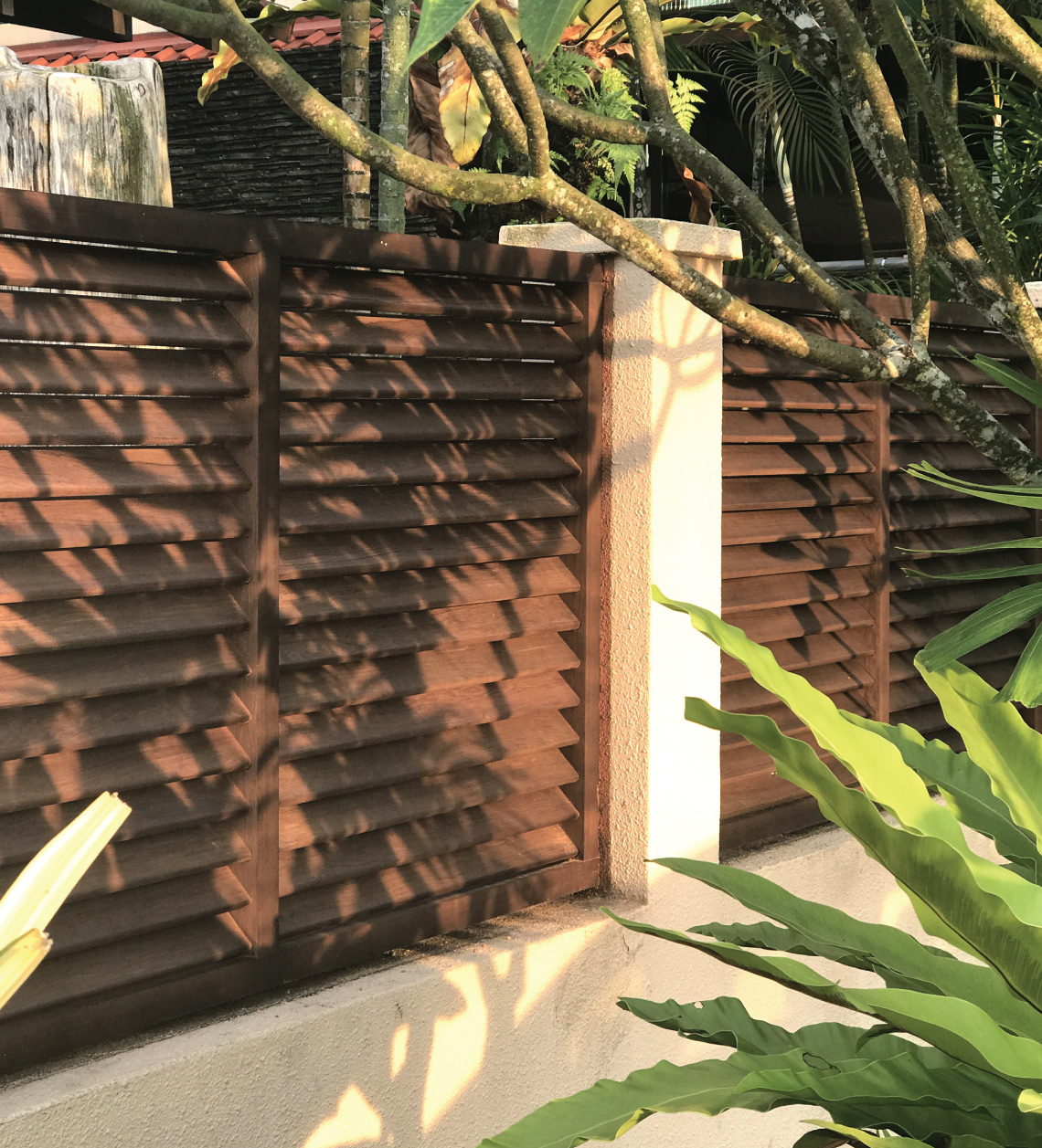 Onewood Timber Outdoor Fence at Bungalow